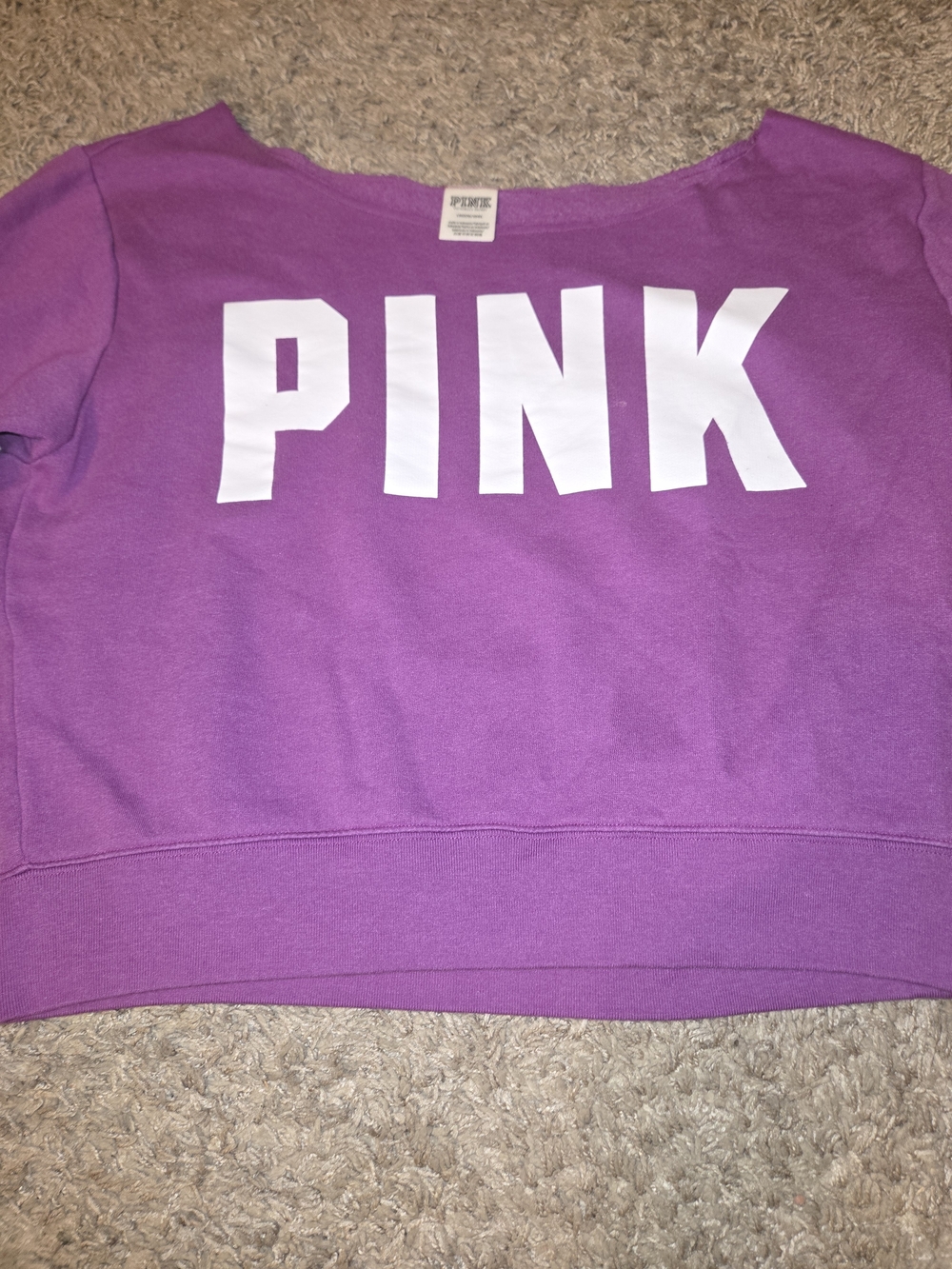 PINK Off Shoulder Sweatshirt